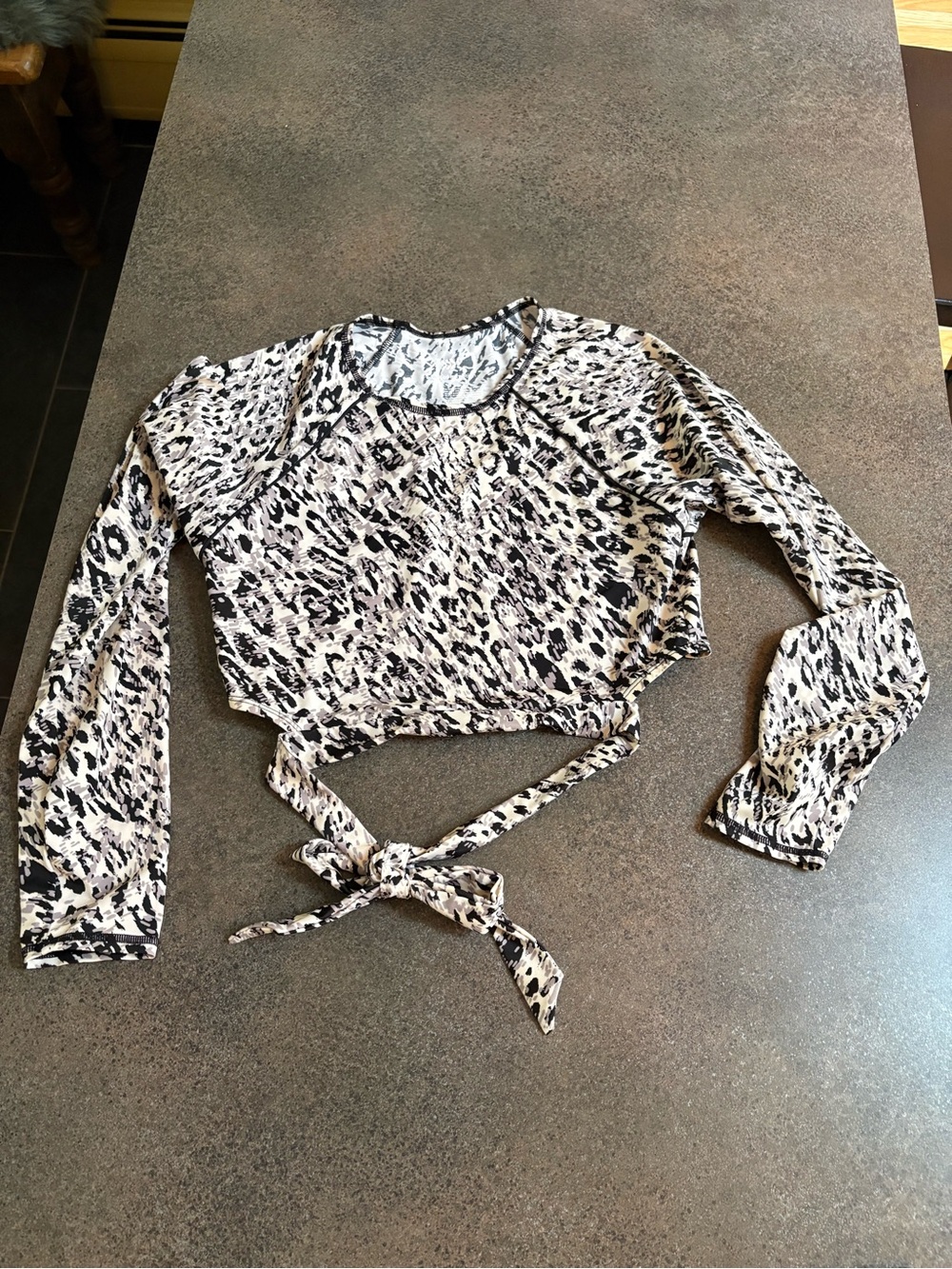 Crop swim sun shirt, large, cute - ties in the back for fun  good for shoulders